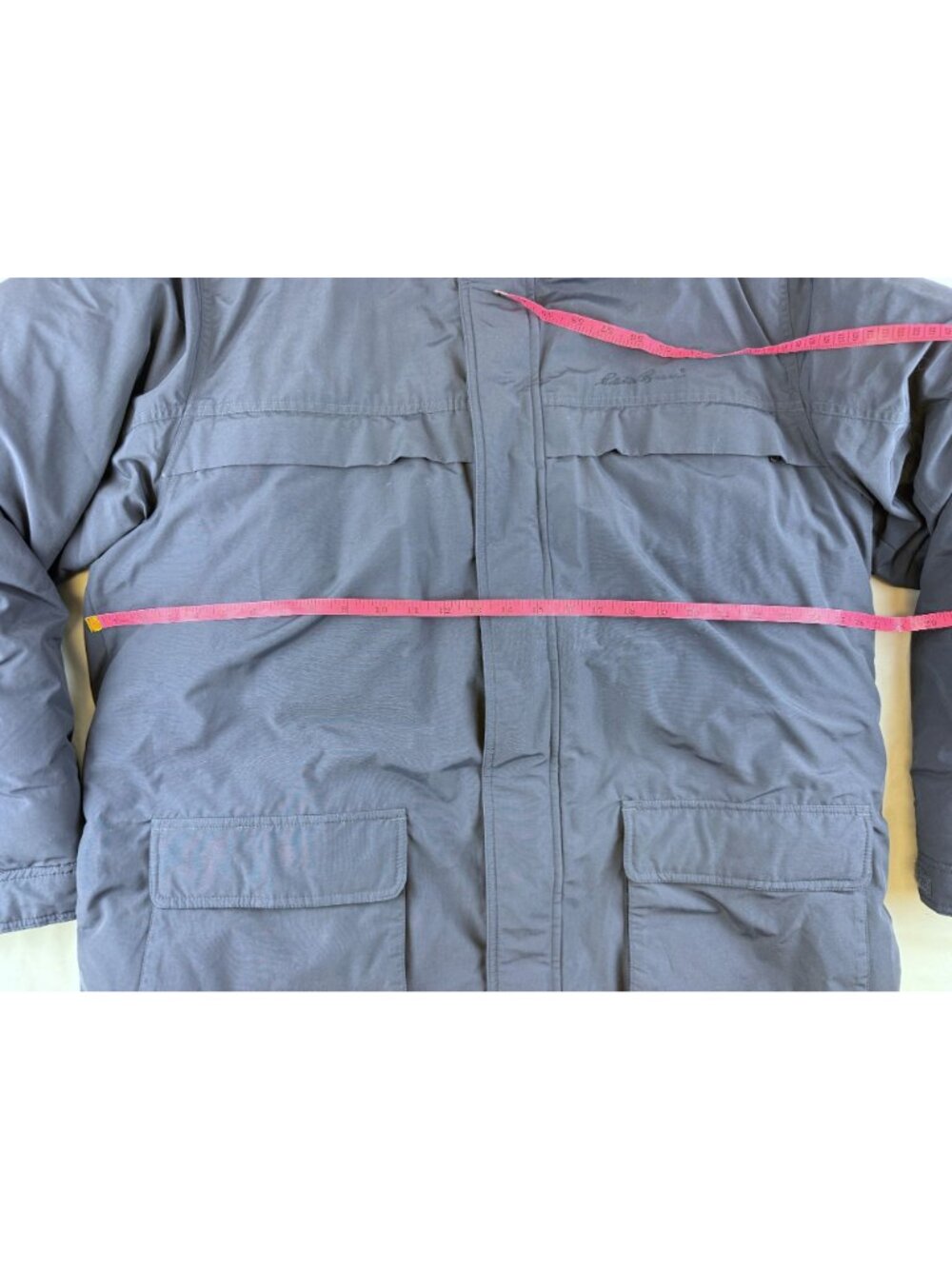 Eddie Bauer Goose Down Parka Jacket Winter Coat Navy Mens XL - Picture 13 of 14